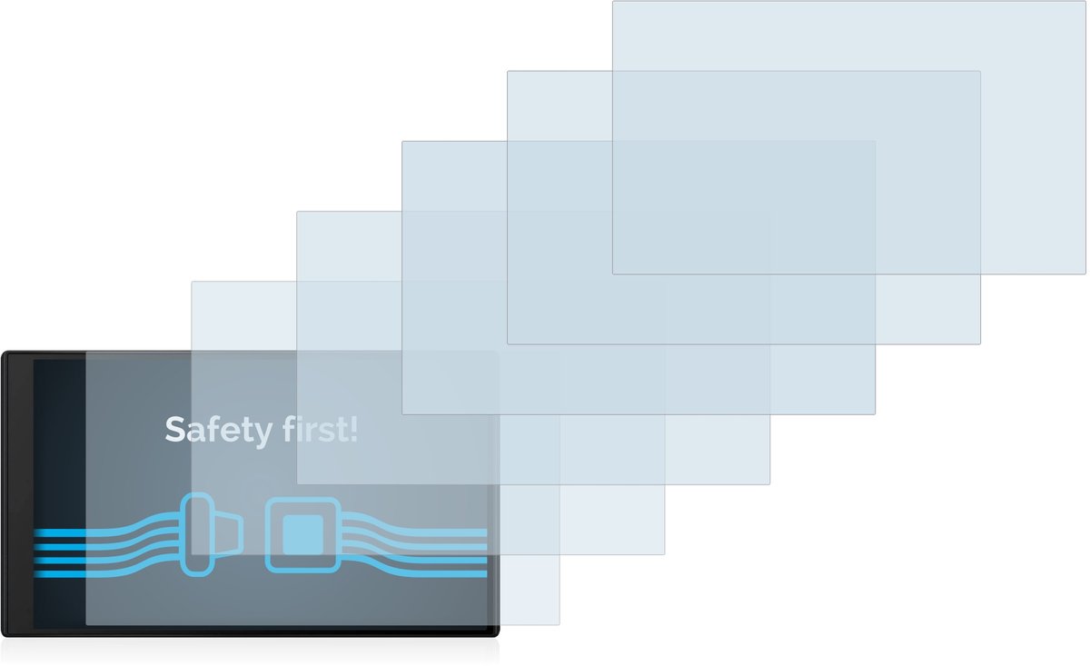 Savvies - Screenprotector voor Garmin DriveSmart 76 - Folie Beschermfolie transparant 6 Stuks – foto 5