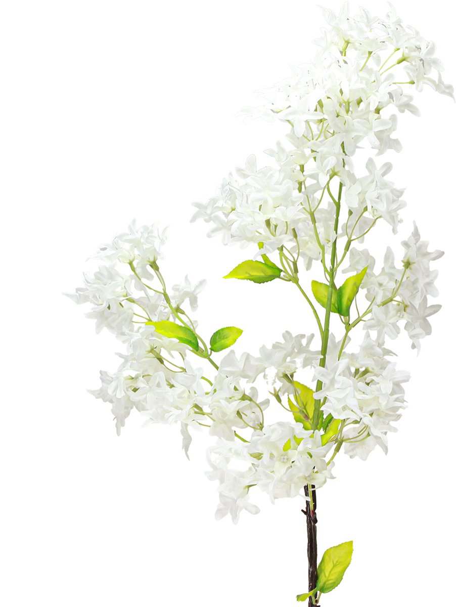 Viana Kunstmatige lila tak witte bloemen L95cm
