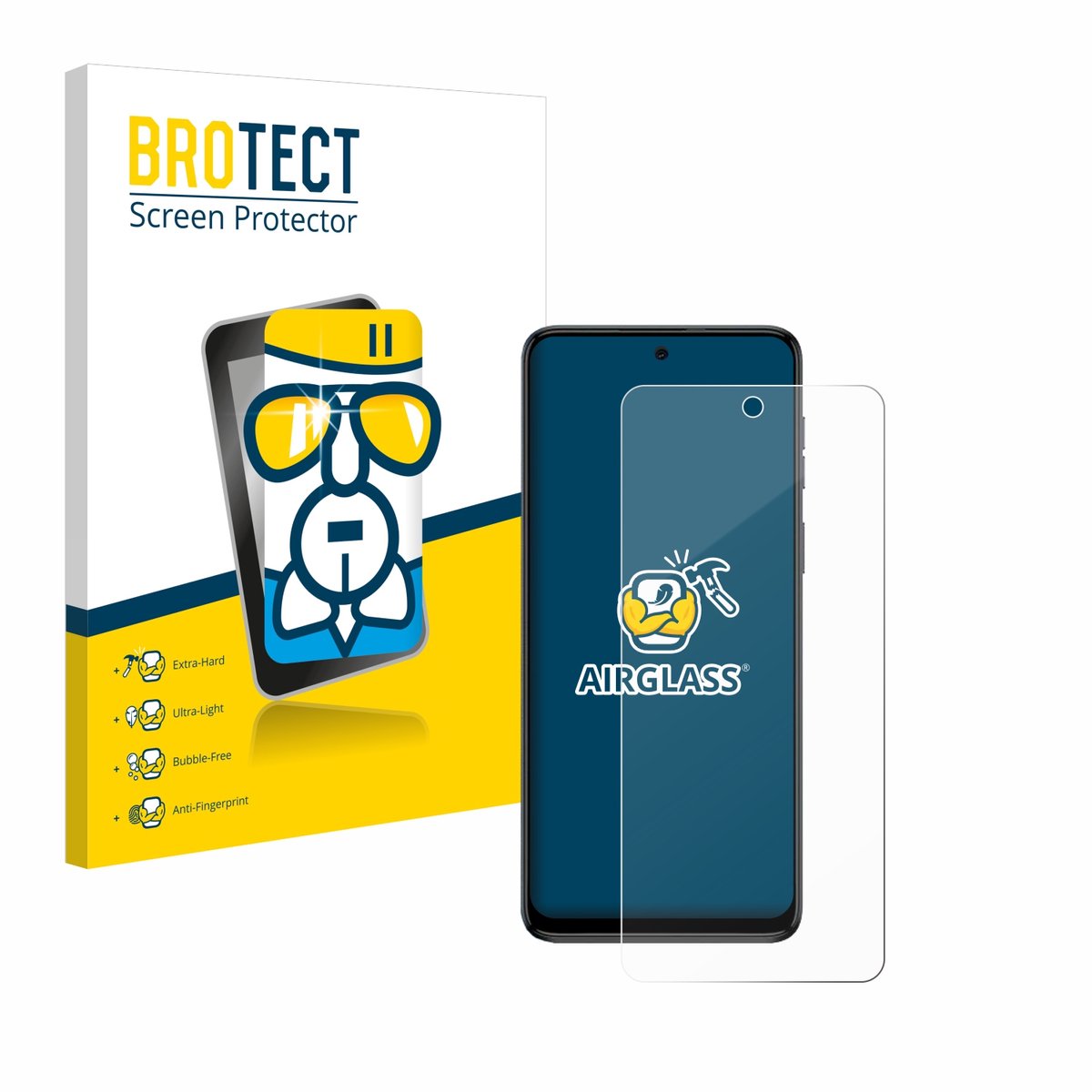 Screenprotector voor Motorola Moto G54 / G55 Beschermglas transparant