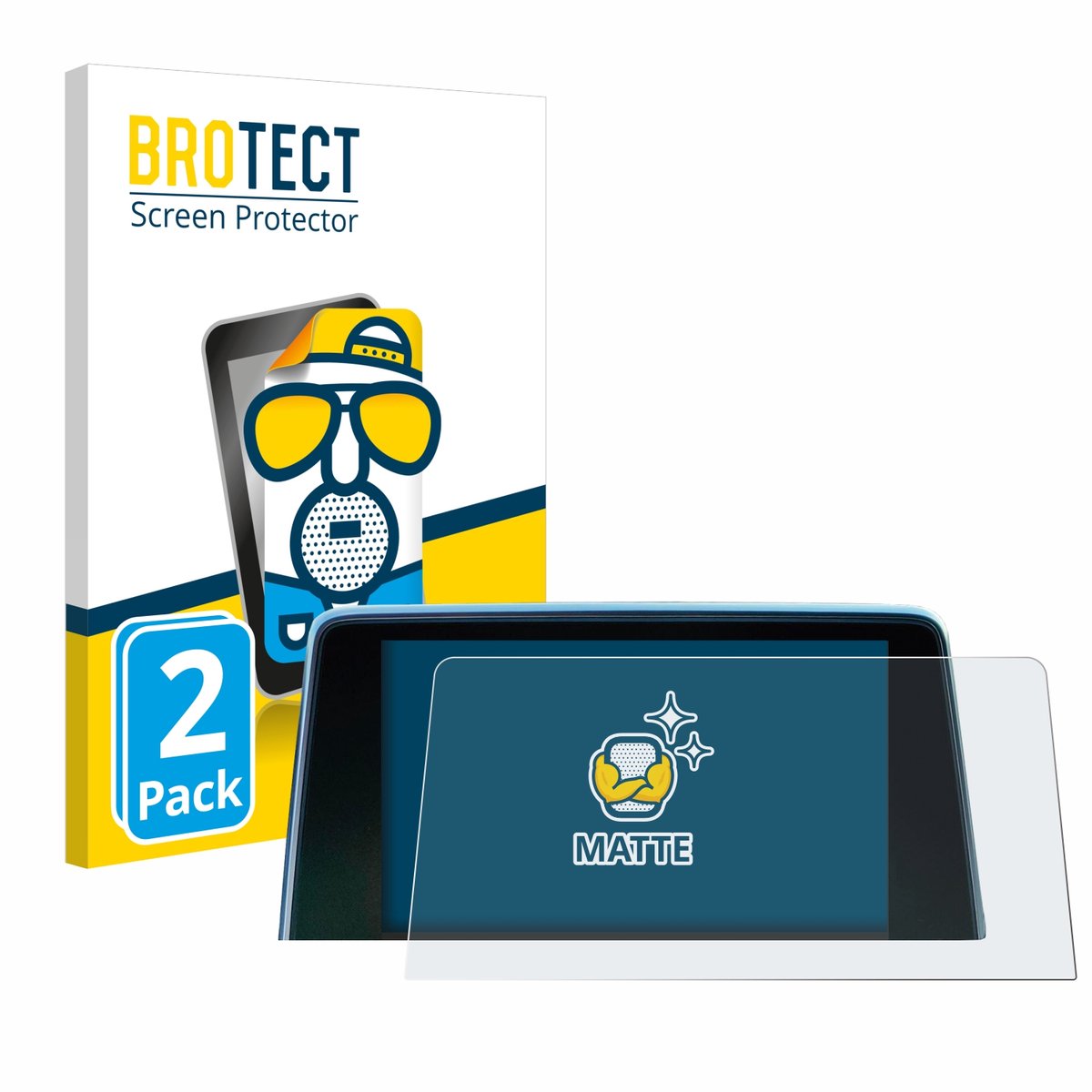 BROTECT - Screenprotector voor Peugeot 3008 2016 - 2020 - Folie Beschermfolie matte 2 Stuks