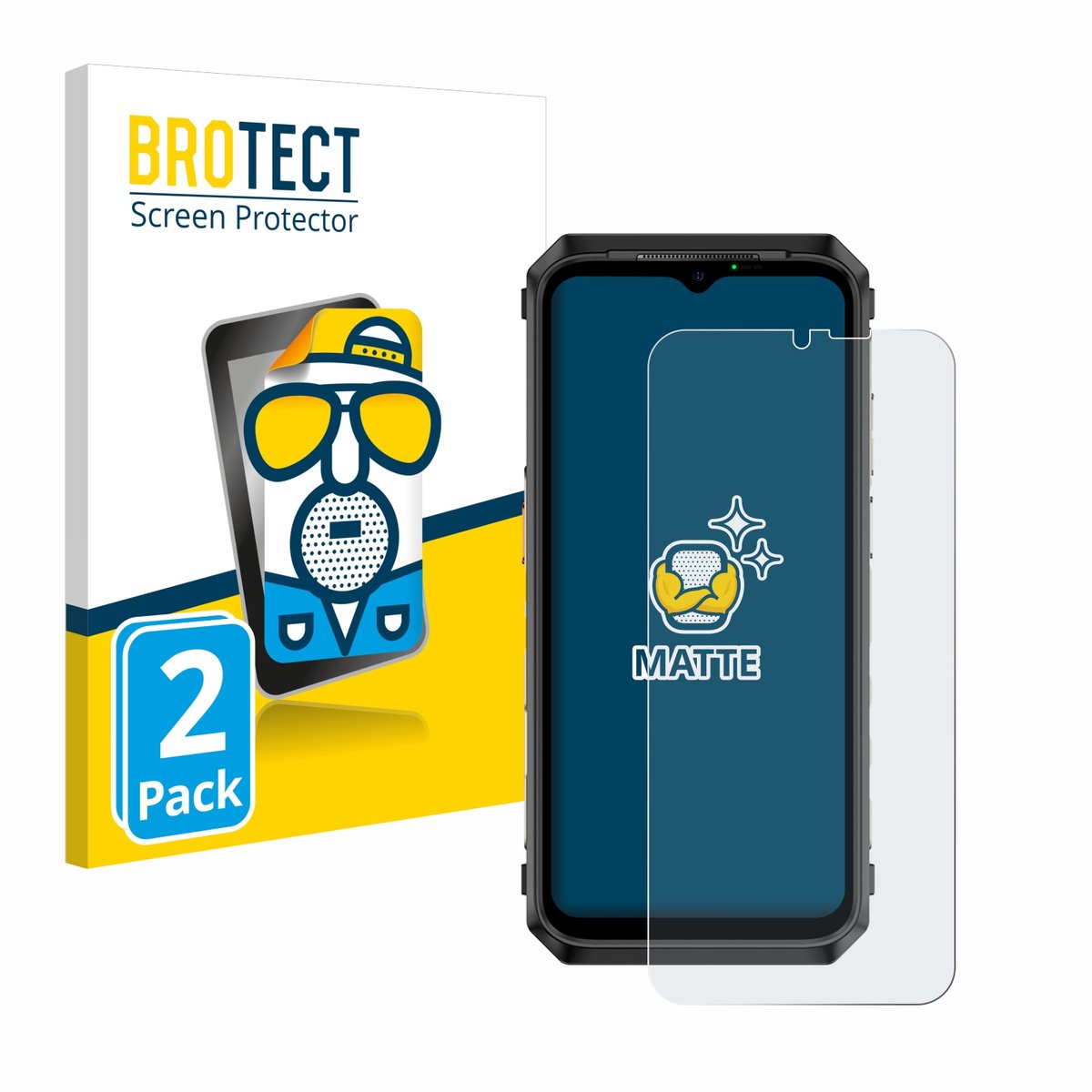 BROTECT - Screenprotector voor Ulefone Power Armor 18 - Folie Beschermfolie matte 2 Stuks
