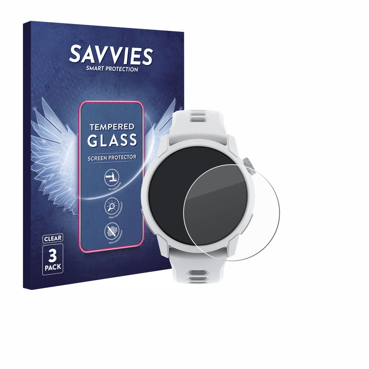 Savvies - Glas Screenprotector voor Coros Pace 4 - Gehard Beschermglas 9H 3 Stuks