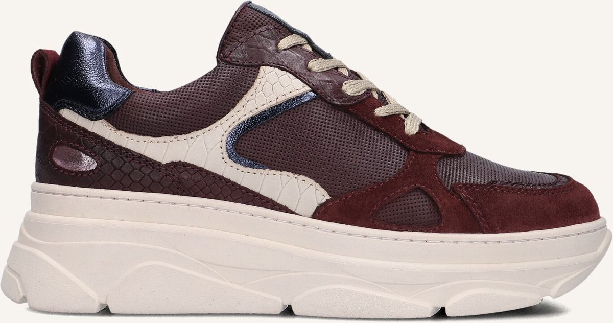 BLASZ Jana-09 Sneakers Dames - Leren Sneaker - Rood - Maat 43
