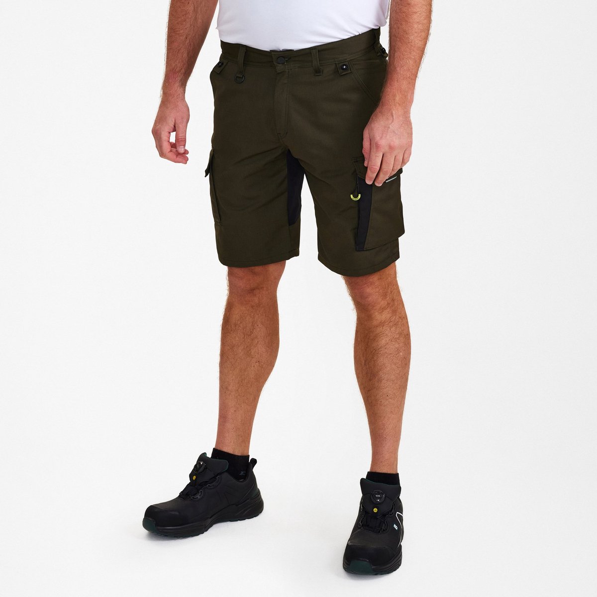 Engel X-treme werkshorts met stretchstof 6362-740 - Forest Green / Black - 58