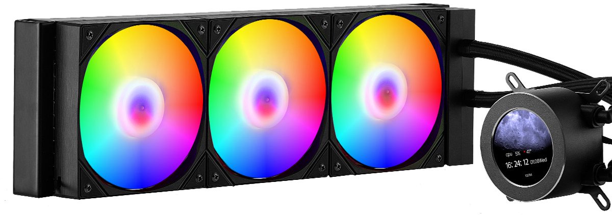 VEVOR Liquid Cooler Aio Cpu Waterkoeler Argb Light 3x 120mm Pwn-Ventilatoren