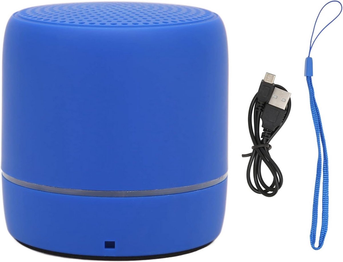 Draagbare Bluetooth Luidspreker - Mini speaker Draadloze audio - Muziek luisteren - Met gekleurde lichten - 10 Meter bereik - Blauw