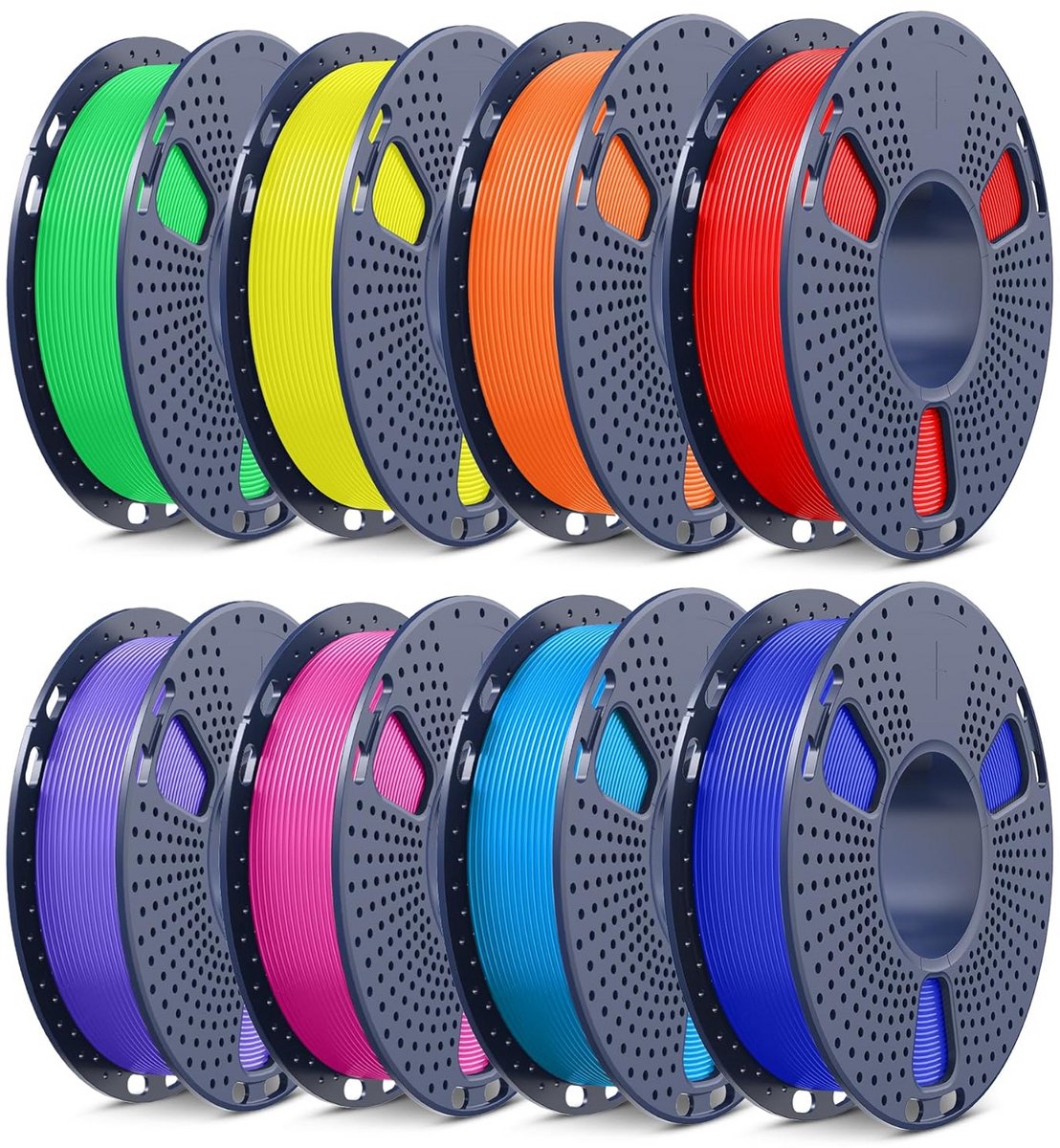PLA+ 3D-printerfilament bundel 8 kleuren 250g rollen