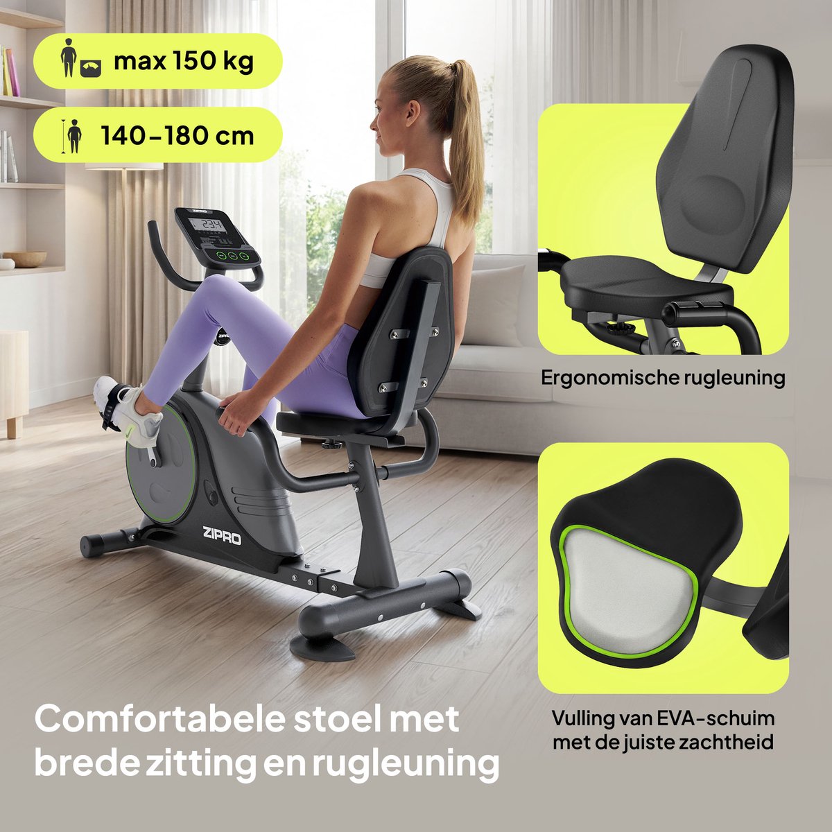 Zipro Easy Hometrainer Elektromagnetisch met - afbeelding 2