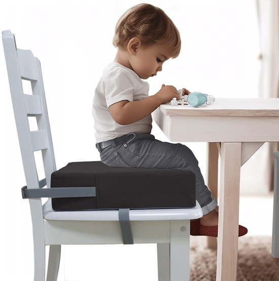 Kinderzitje - wasbaar - afneembaar - draagbaar zitje - kinderstoel - zitverhoger met 2 veiligheidsriemen - kinderzitje met kussen van Merkloos — afbeelding 4