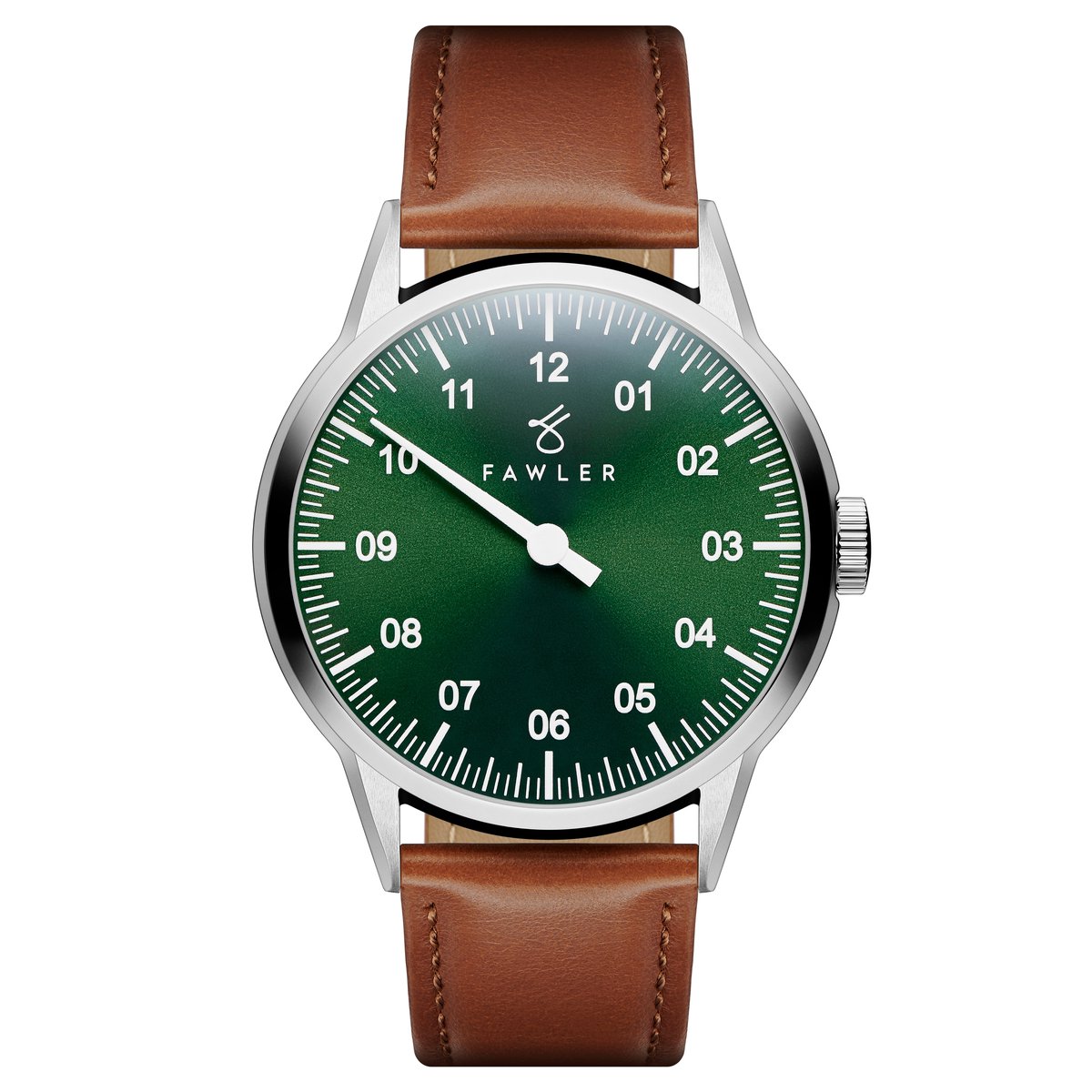 Paz | Groen roestvrijstalen horloge met één wijzer