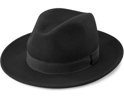 Alessandria Zwarte Wollen Fido Fedora
