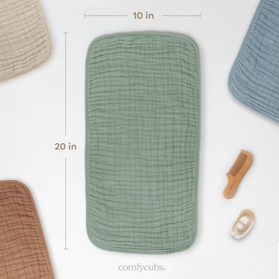 Zachte Mouselein Hydrofiele Luiers Baby Katoen 6 Lagen Extra Absorberend 6 Stuks — afbeelding 3