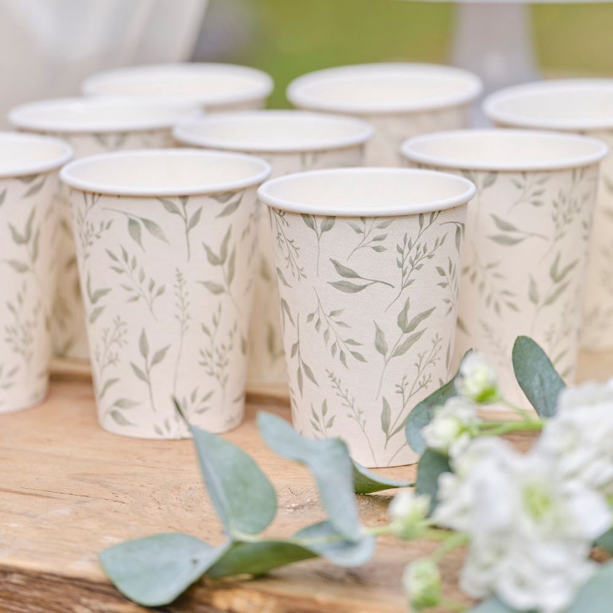 Botanisch Wit & Groen- 8 stuks