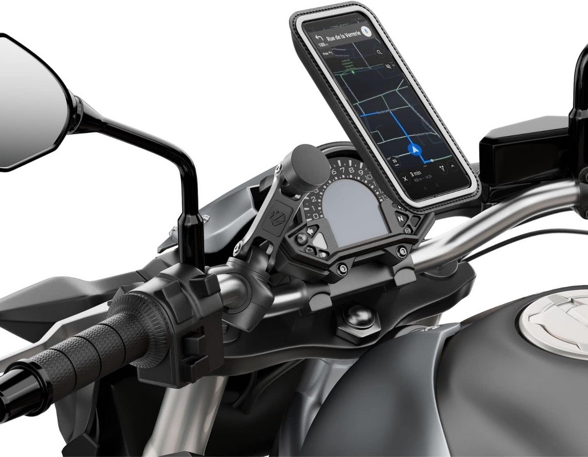 Magnetische Telefoonhouder - Motorfiets Stuur - Navigeren Onderweg - Anti Vibratie Systeem - Universele Maten - Zwart