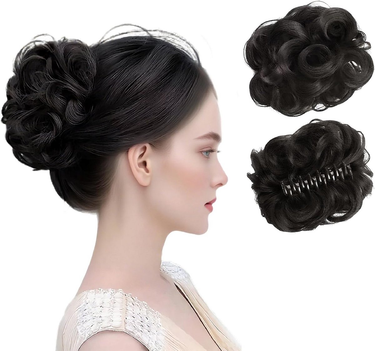 Haarstukje met Clip voor Dames - Direct Volume en Natuurlijke Knot