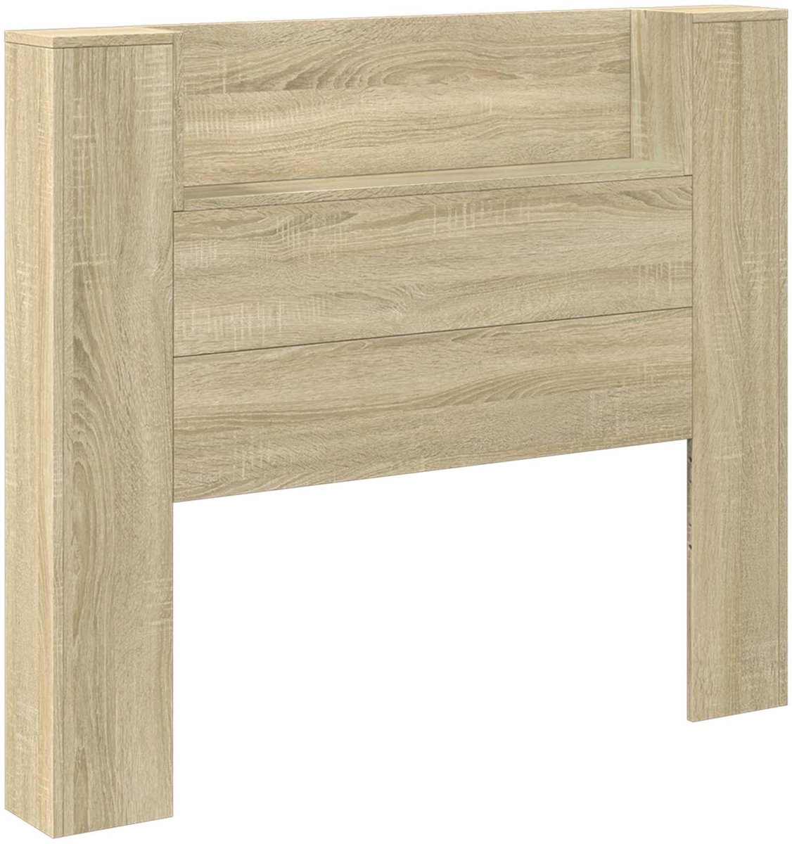 vidaXL - Hoofdeinde - Kast - met - LED - met - plank - Sonoma - 120 - x - 16,5 - x - 103,5 - cm