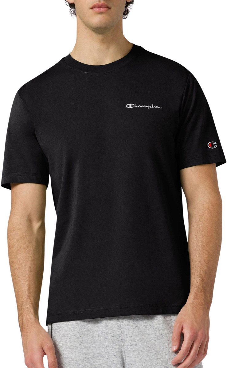 Champion Logo Icons SS Shirt Heren Zwart