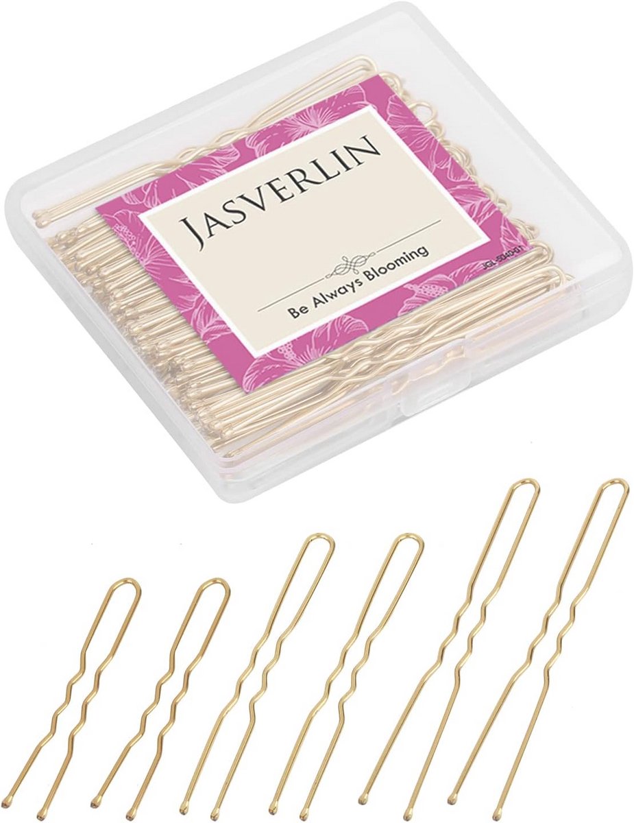 Assortiment blonde U-vormige haarspeldjes voor kapsels en knotjes, 150 stuks