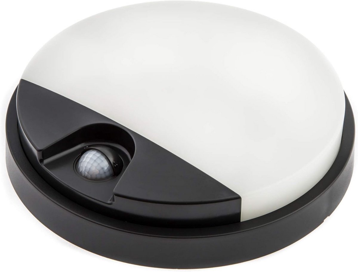Ronde LED Buitenlamp met Bewegingssensor 10W IP54 Antraciet