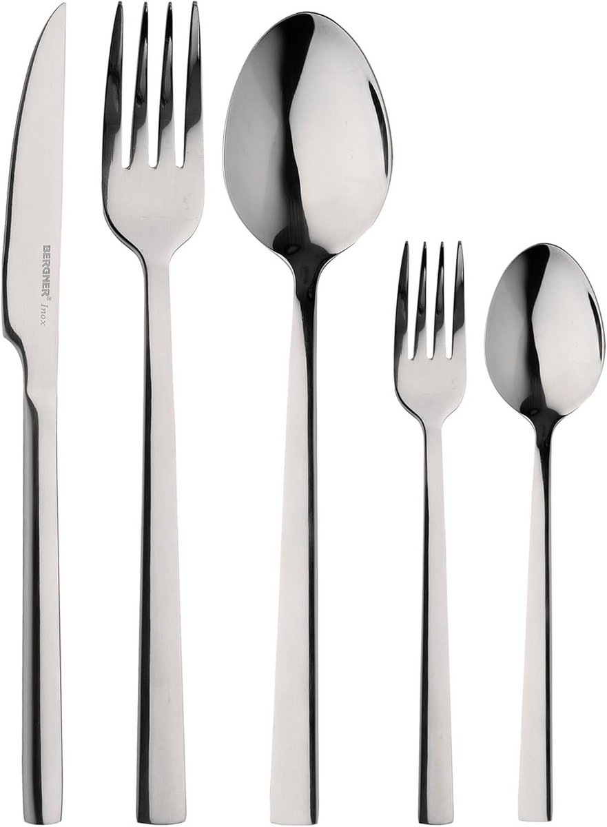 60-Delig Bestekset RVS voor 12 Personen - Complete Afwasbare Stainless Steel Bestekset