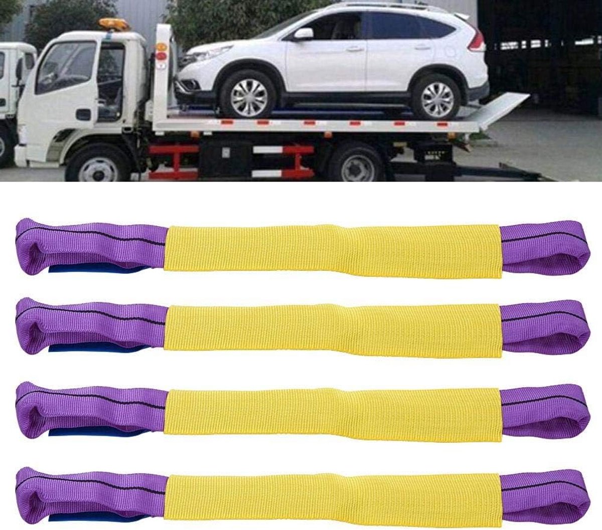 Set van 4 Sterke Sjorbanden en Spanbanden voor Veilig Autotransport op Aanhanger