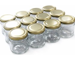 Natuurlijker leven® - Glazen potjes 210ml 12 stuks - jampotjes - weckpotjes - inmaakpotjes