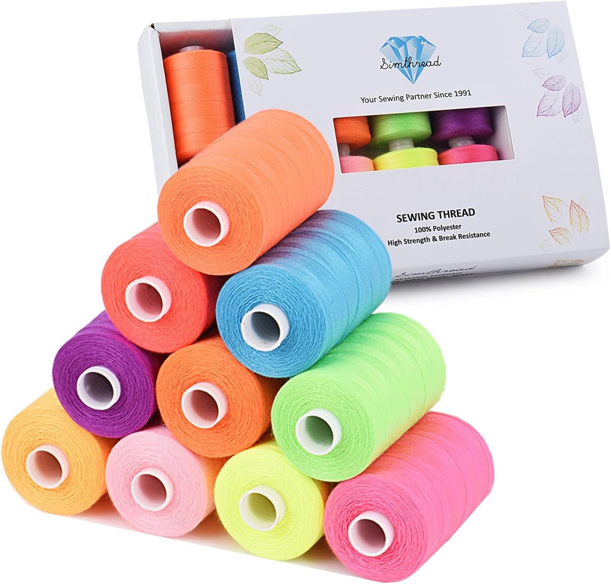 10 Rollen Universele Naaigaren Set voor Naaimachine en Handwerk - Polyester