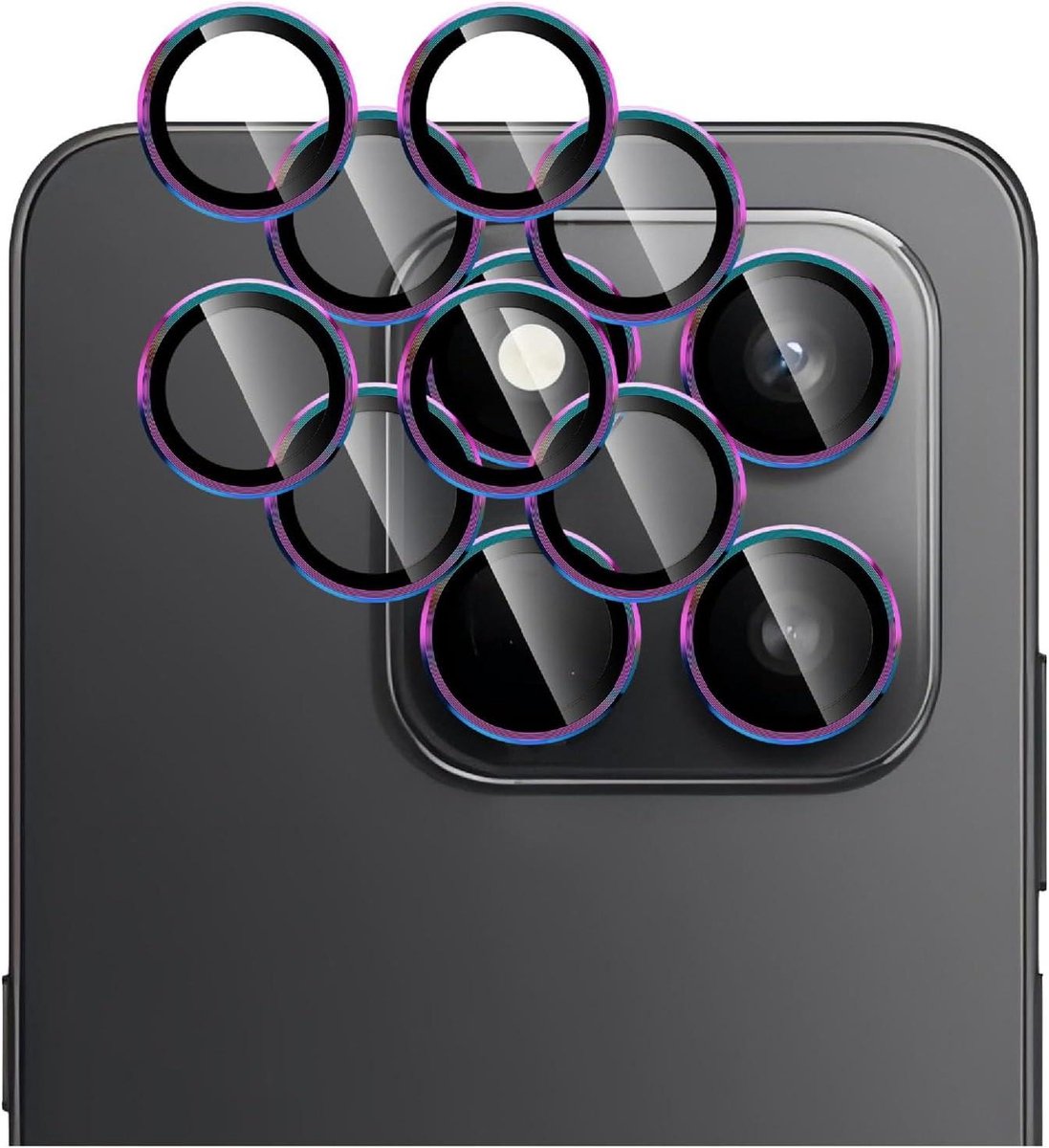 Allecto- Cameralensbeschermer - 2-pack - Dubbele Bescherming - Metaal en Gehard Glas - Honor 400 Smart - Volledige Bescherming - Kleurrijk - Geschikt voor Camerabeschermer