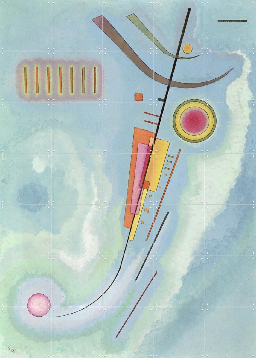 IXXI Leger Abstract Art, Kandinsky & Bridgeman Images - 100 x 140 cm - Gratis ophangtool - Grote wanddecoratie en posters - Aquarel, Klassiek