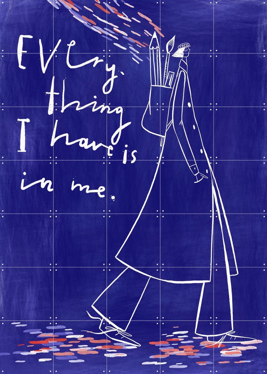 IXXI Me, Gozde - 100 x 140 cm - Gratis ophangtool - Grote wanddecoratie en posters - Illustraties, Line art, Speels, Grafisch Ontwerp, Café