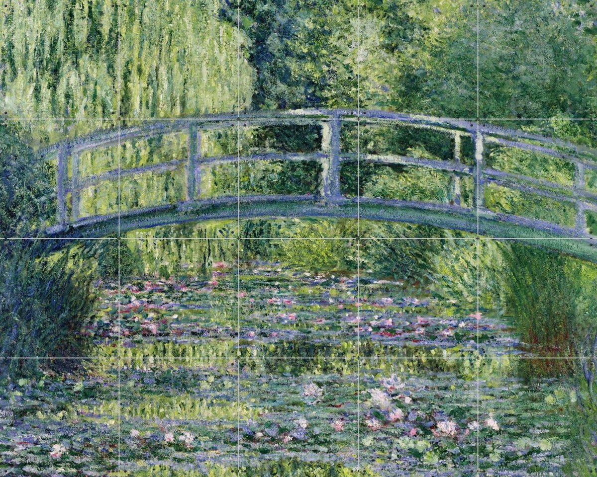 IXXI The Waterlily Pond - Green Harmony, Claude Monet & Bridgeman Images - 100 x 80 cm - Gratis ophangtool - Grote wanddecoratie en posters -