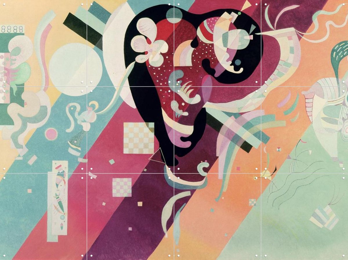IXXI Composition IX, Kandinsky & Bridgeman Images - 80 x 60 cm - Gratis ophangtool - Grote wanddecoratie en posters - Geometrische Kunst, Abstract