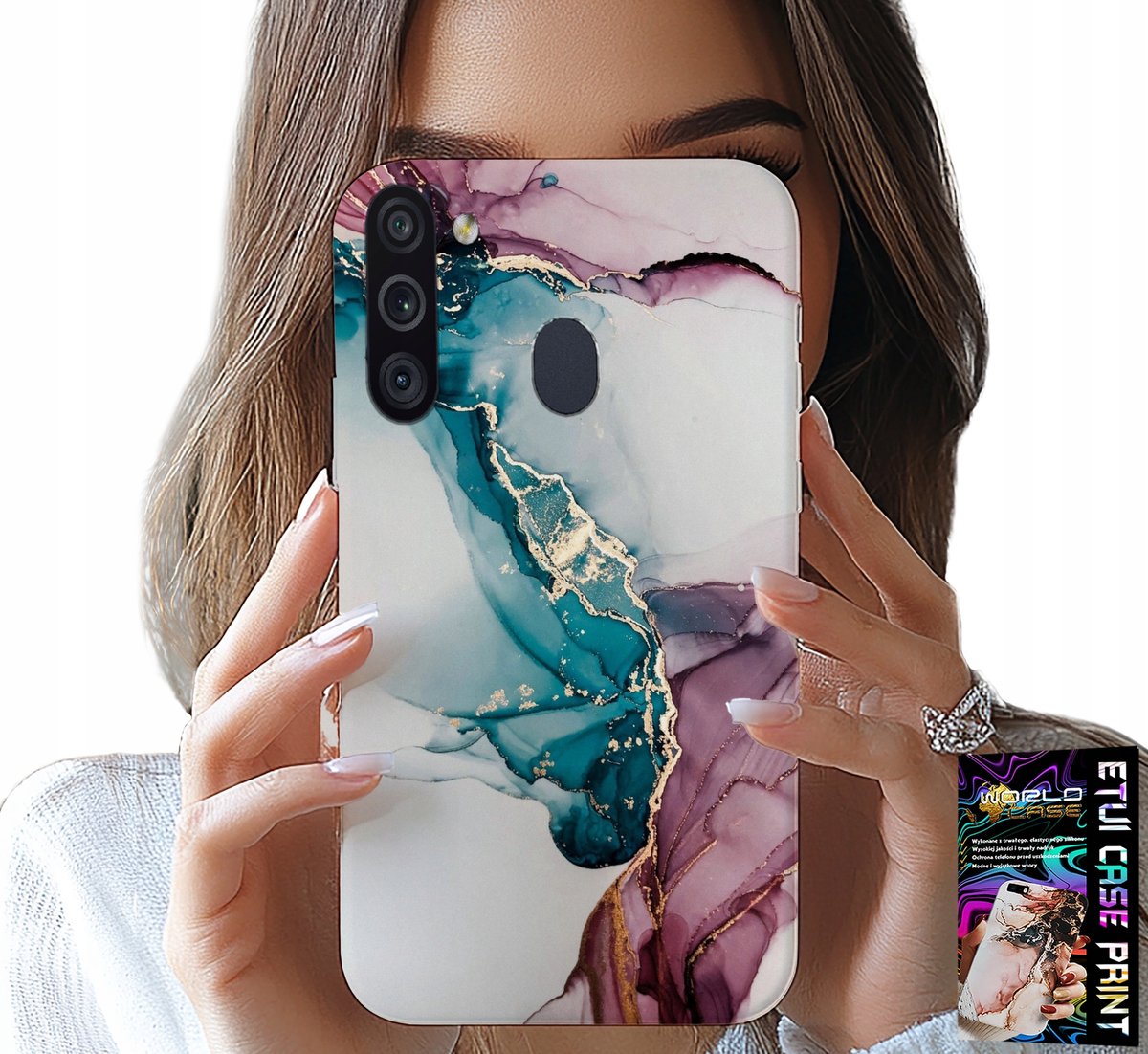 HOESJE VOOR SAMSUNG GALAXY A21 - ELEGANT MARMER MODELLE VROUWELIJK HOESJE