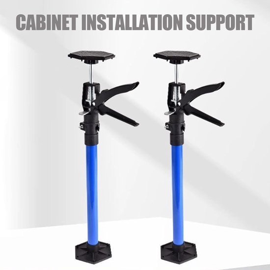 Verstelbare Steunpaal - Uitschuifbare Paal - Tent Opzetten - Roestvrij Staal - 32-60cm - Blauw — afbeelding 2