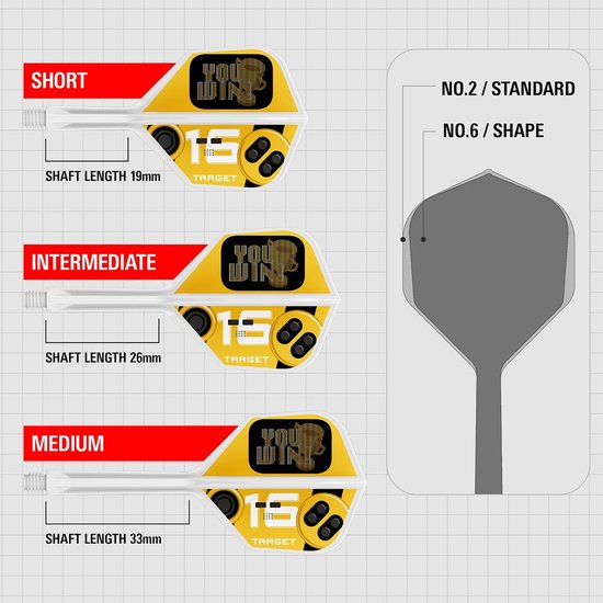 Target K-Flex You Win NO6 - Dart Flights van Merkloos — afbeelding 3