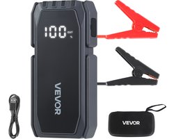 VEVOR Jump Starter Powerbank, Startbooster met Een Piekvermogen van 1500a, Inclusief Led-Zaklamp en Kabel, Geschikt voor Motoren tot 6 Liter Benzine/4 Liter Diesel. Draagbare Booster met Snelladen en Veiligheidsbescherming voor Noodgevallen