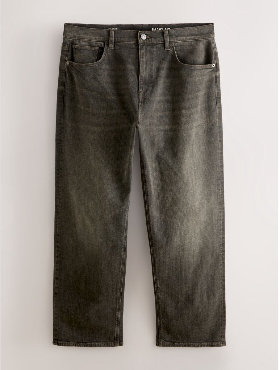 Next - Heren - Jeans met wijde pasvorm - Grijs