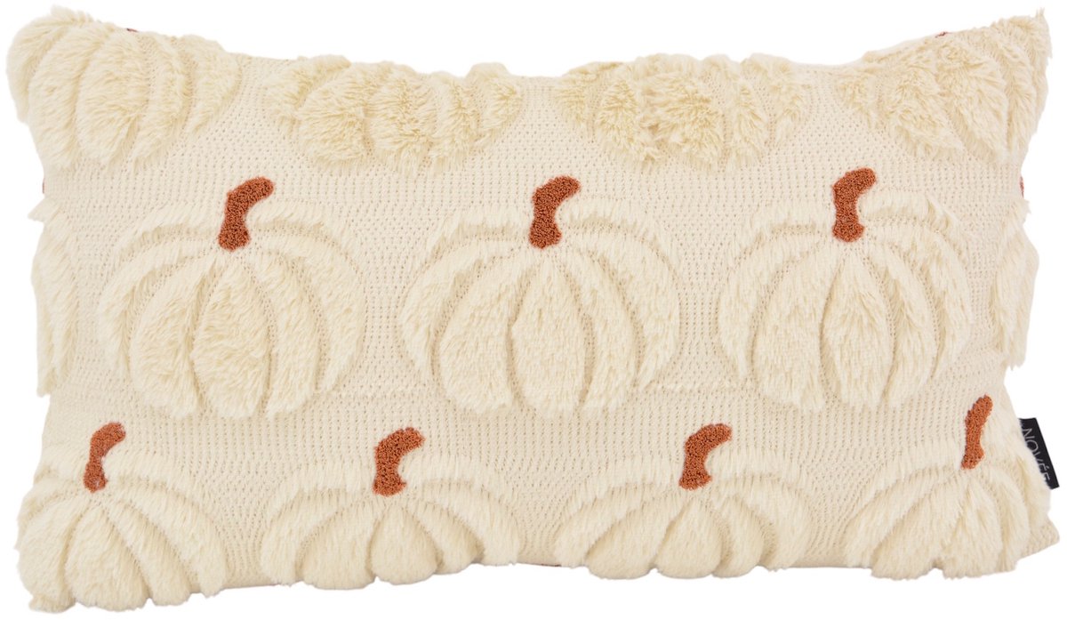 NOVÉE Sierkussen Furry Pumpkin Beige | 30 x 50 cm | Polyester beige 30x50