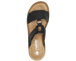 Rieker Dames Slipper - 60885-00 Zwart - Maat 41