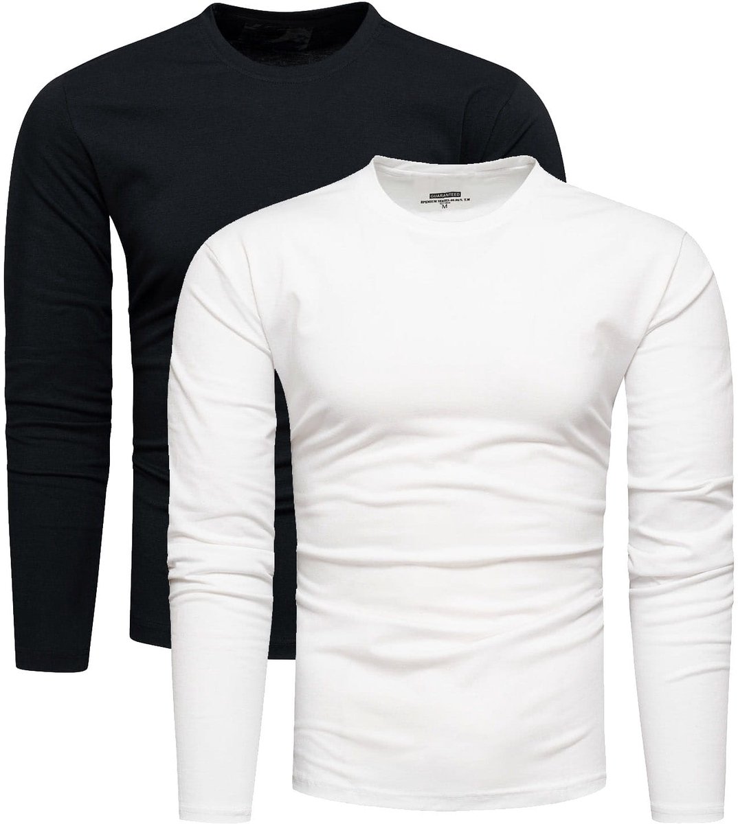 Recea - Longsleeve - 2-pak - Zwart en Wit - XXL