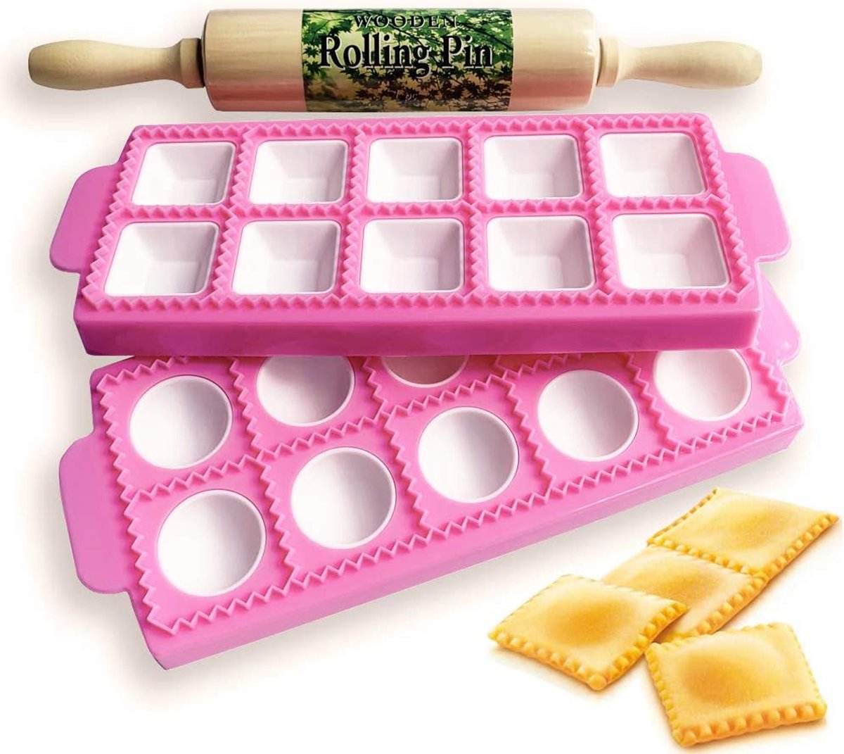 Ravioli Bakvorm - Pastavormen - Zelfgemaakte Pasta - Twee Vormen - 26.5 cm - Niet Gespecificeerd