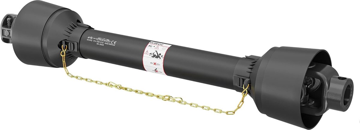 Aftakas T4 verlengstuk - Cardanas PTO schacht - Landbouw werktuigen - Verstelbare lengte 750mm - 1 3/8 inch 6 tand