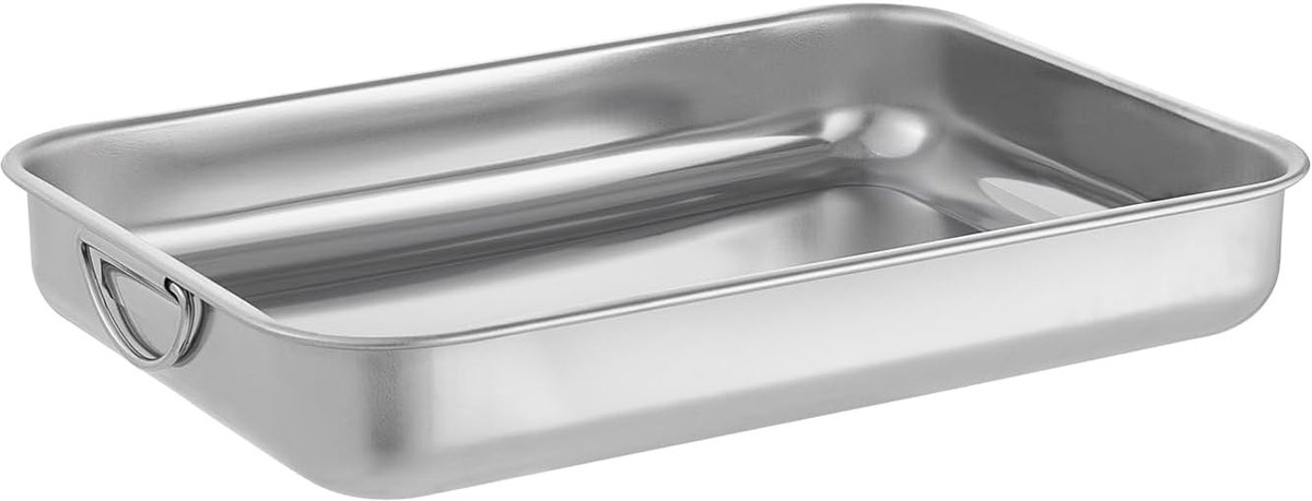 Ovenschaal Set - Bakvorm Rechthoekig - Braden Bakken - Met Handgrepen - 25 cm - Zilver
