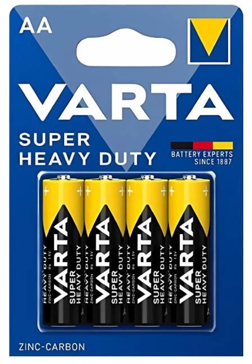 Varta Koolzink AA batterijen - 1,5 Volt - 4 stuks - Lange levensduur