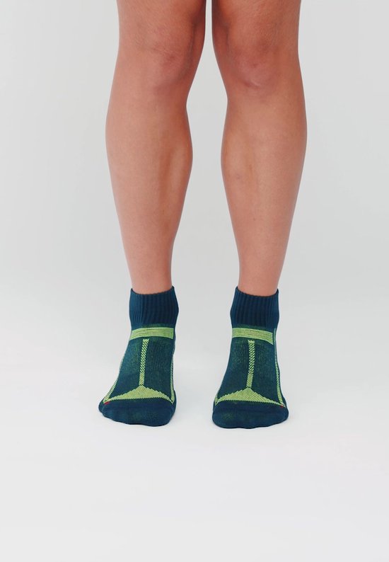 DANISH ENDURANCE Chaussettes de course quart de longueur pour femmes et hommes longue distance - Anti ampoules - Taille 43-47