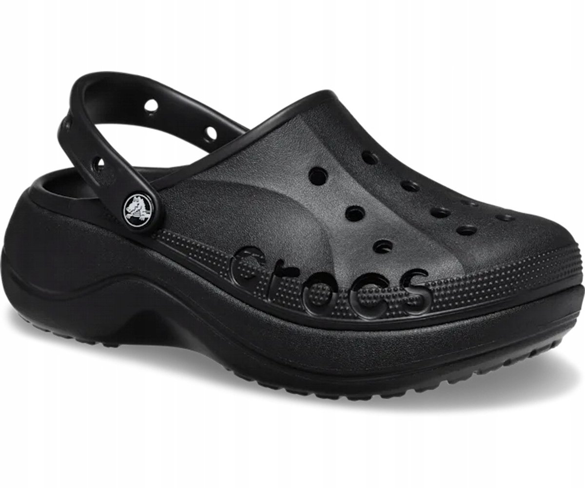 Crocs Baya - Dames Klompen - Platform Zool - Zwart - Croslite Materiaal