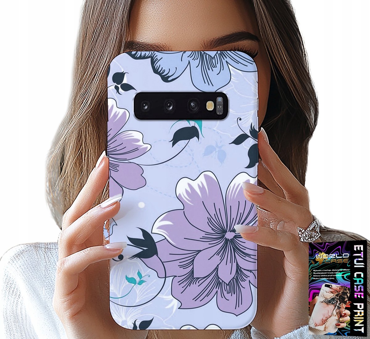 HOESJE VOOR SAMSUNG GALAXY S10 PLUS - BLOEMEN, MODIEUZE PATRONEN, ACHTERKANT