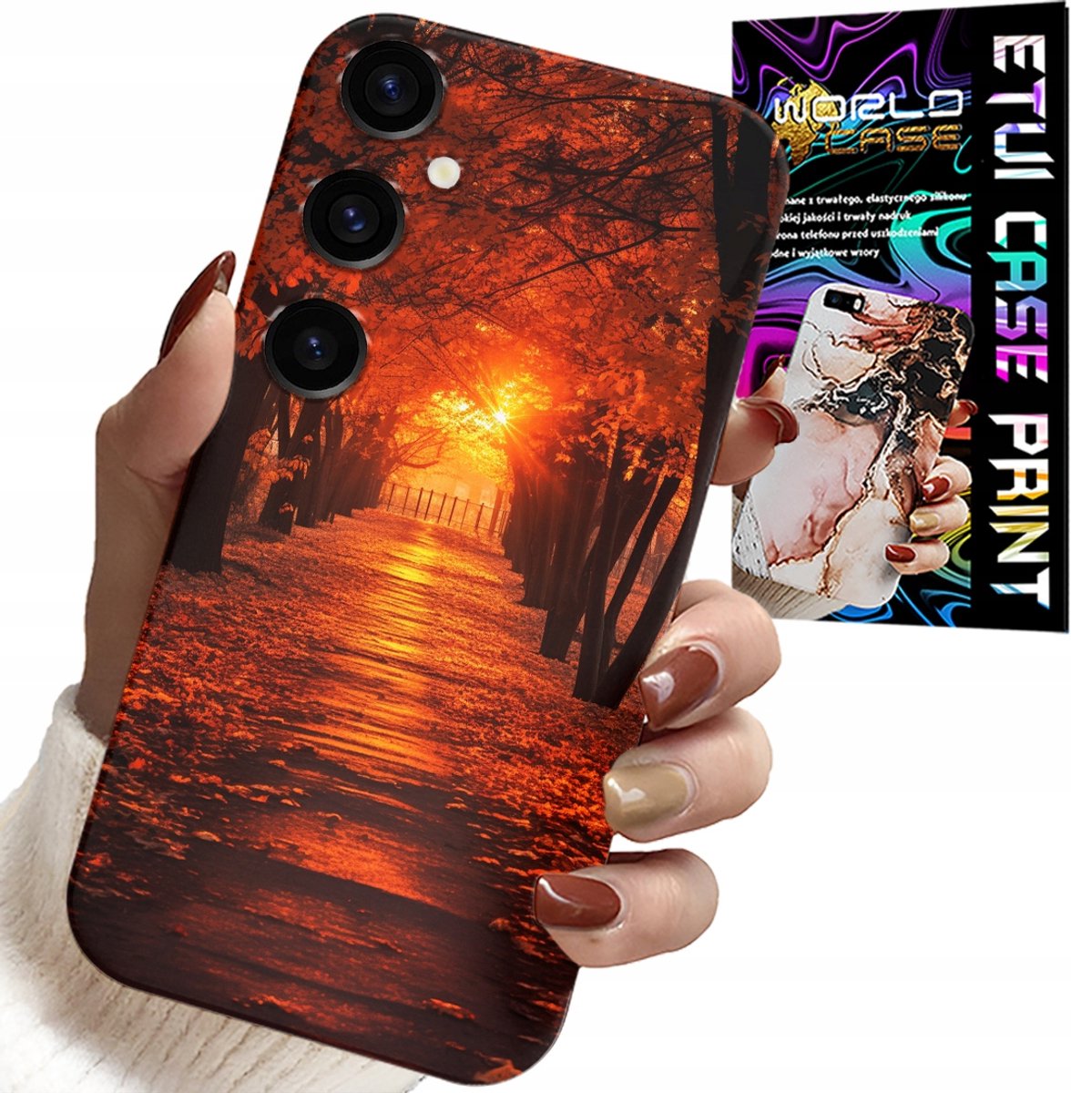 HOESJE VOOR SAMSUNG GALAXY S23 FE - PARK, HERFST, VALLENDE BLADEREN, ACHTERKANT