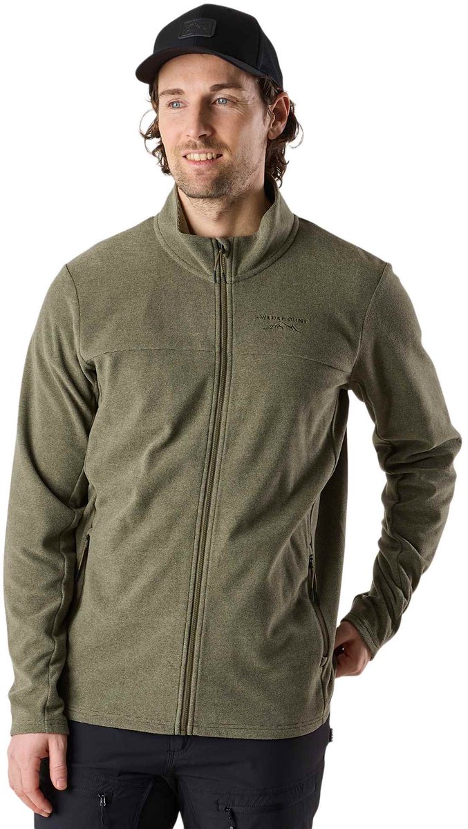 Swedemount Lofoten Fleece FL LS FZ – Heren wandeltrui – 2XL Groen