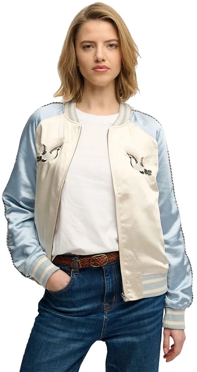 Superdry Suikajan Embroidered Bomberjack 2XS Vrouw Blauw